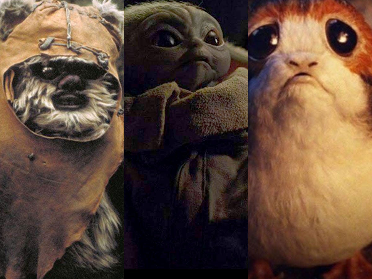 ewok baby yoda porg star wars