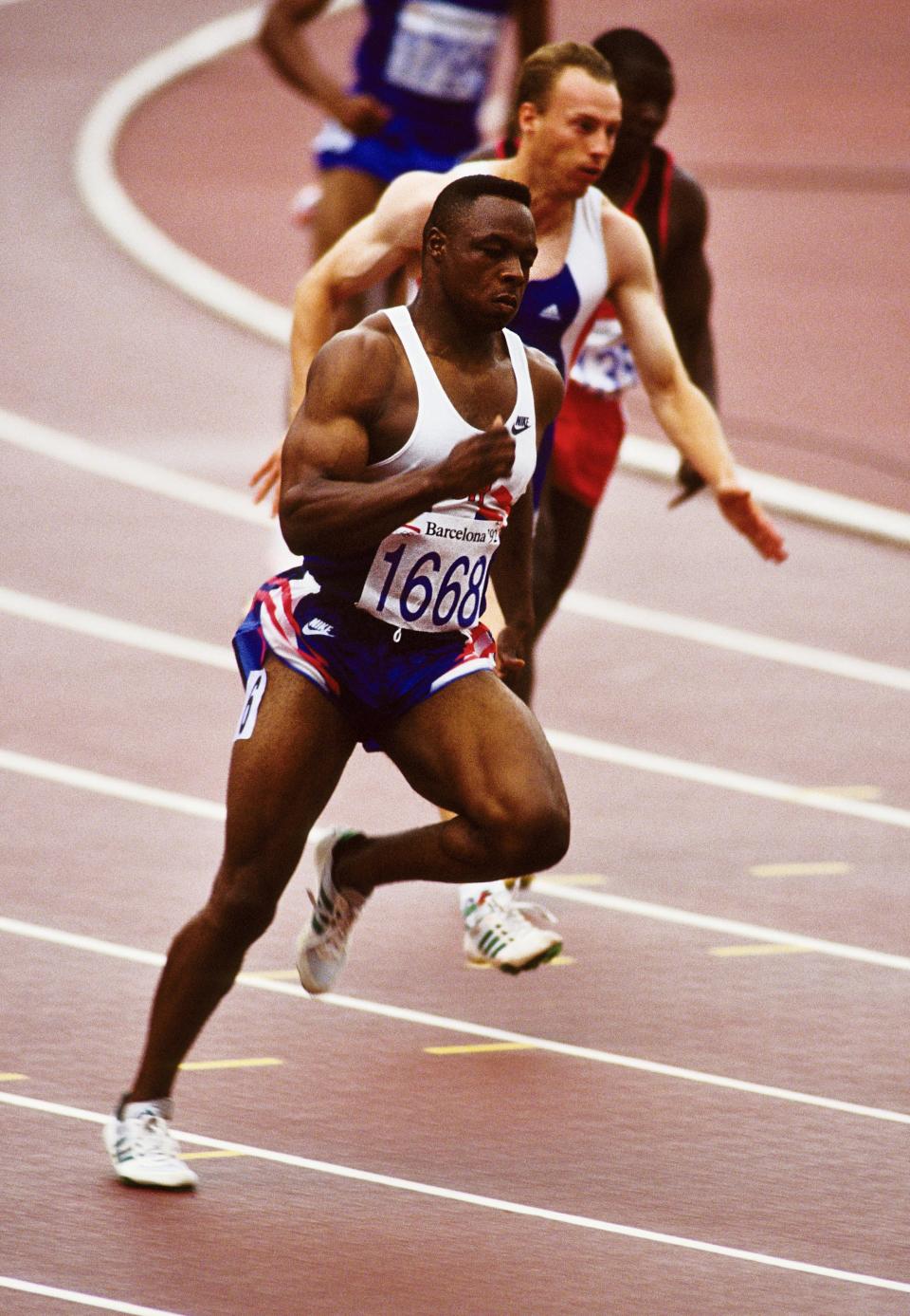 Michael Bates won a bronze medal in the men's 200-meter at the 1992 Barcelona Games. Bates went on to a 10-year NFL career.