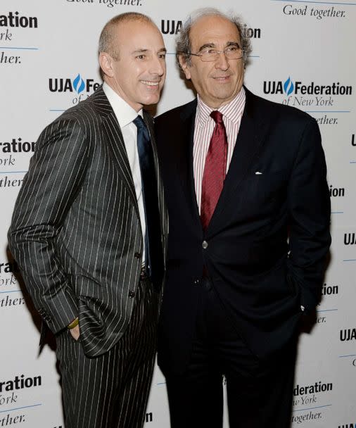 PHOTO:Matt Lauer and Andy Lack attend UJA-Federation Of New York Broadcast, Cable And Film Award Celebration at The Edison Ballroom in this April 9, 2013 file photo in New York City. (Dimitrios Kambouris/Getty Images, FILE)