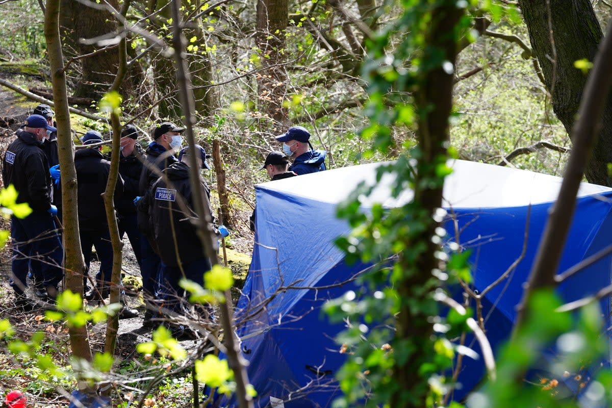 Police officers are searching for other human body parts   (Peter Byrne/PA Wire)