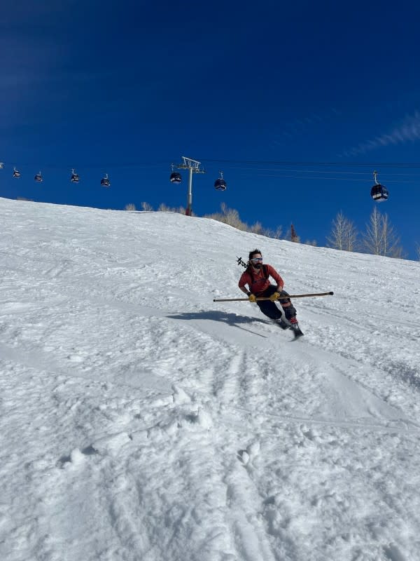 Late season and mid-turn with the lurk.<p>Photo: Brendan Mulvey</p>