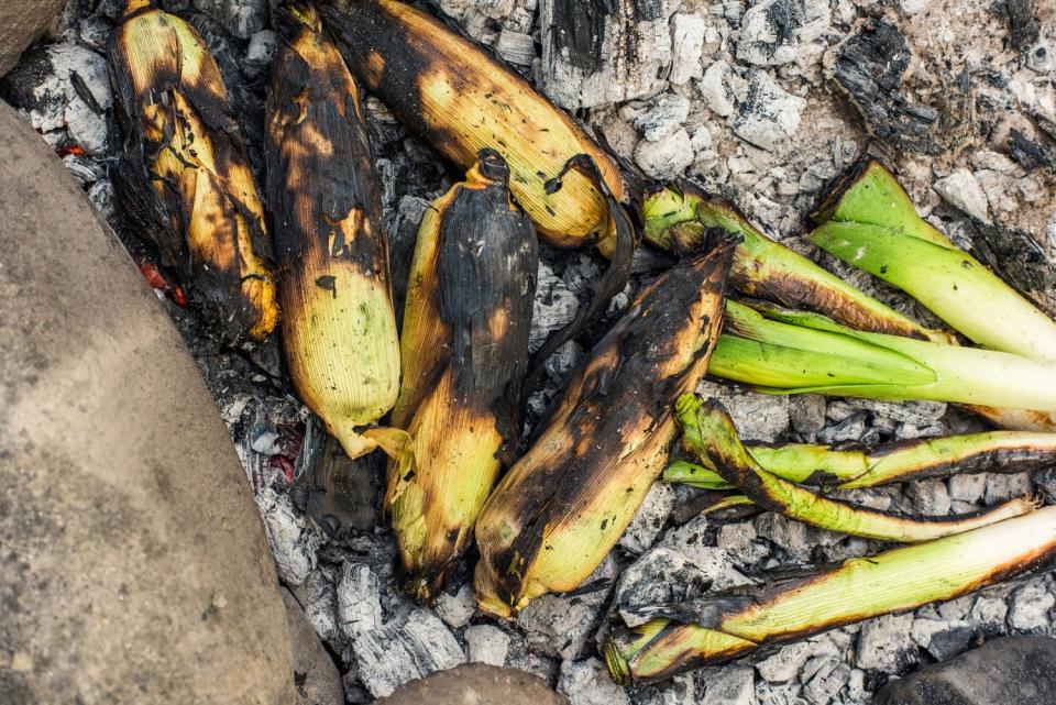 Ember-Roasted Corn and Leeks