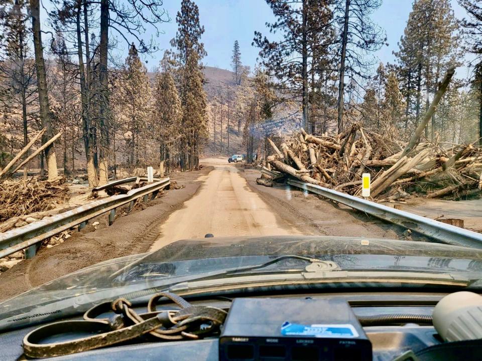 The Siskiyou County Sheriff's Office posted this photo Thursday, Aug. 4, 2022, in the aftermath of flash flooding and mudslides caused by thunderstorms Thursday evening.