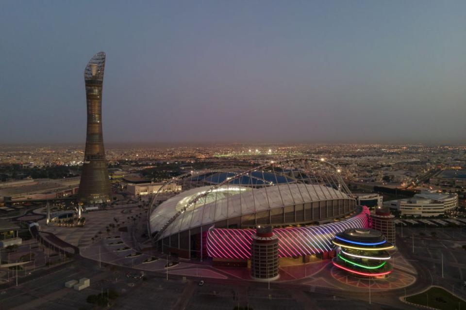 An aerial view of Khalifa stadium in Doha (Getty)