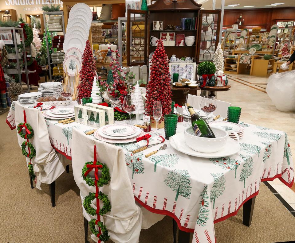 Setting a beautiful dining table is a popular trend during the holidays.  These items are available at Dillard's Home Store Mall St. Matthews
