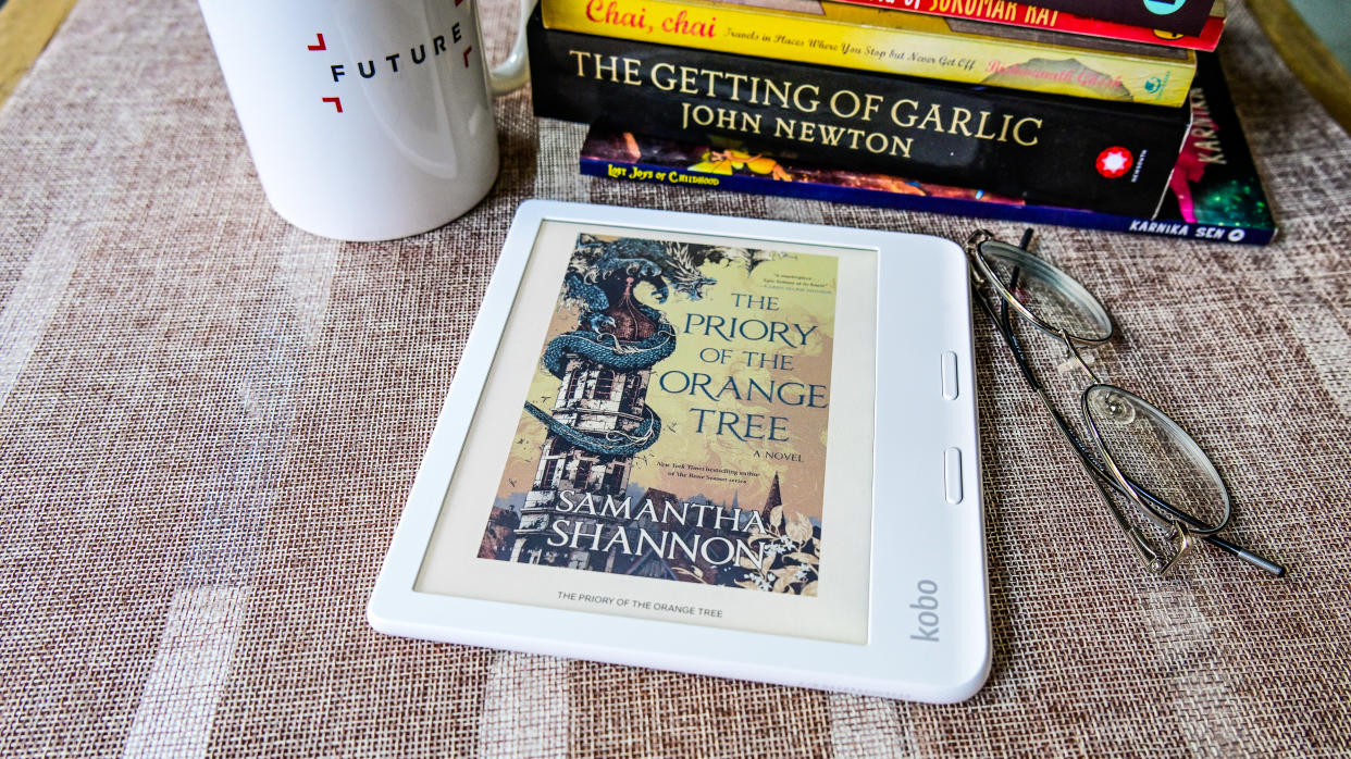  A book cover displayed in color on the Kobo Libra Colour ereader. 