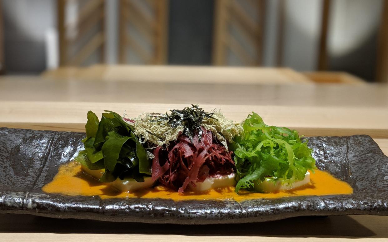 The seaweed salad at Ginza Onodera in London, which uses five types of seaweed - Ginza Onodera