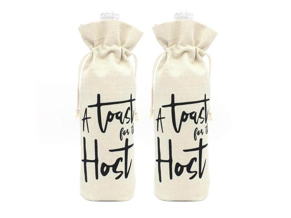 A Toast for the Host Wine Bottle Bags