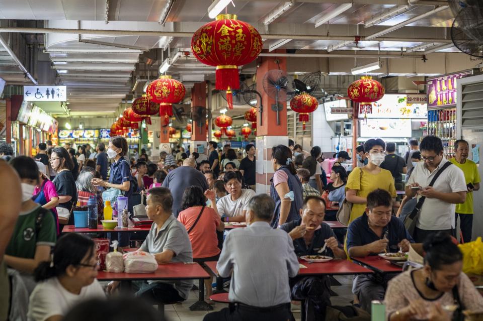 A hawker center in Singapore.