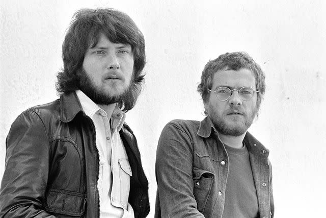 <p>Jorgen Angel/Redferns</p> Gerry Rafferty (left) and Joe Egan in 1974