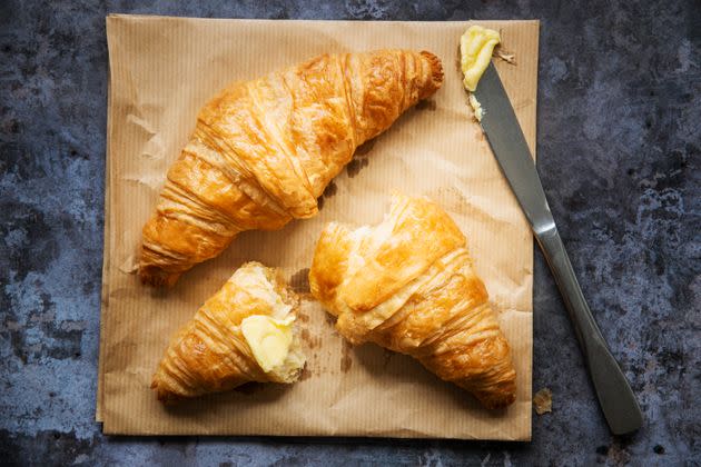 For a laminated dough like a croissant, good quality butter is important.