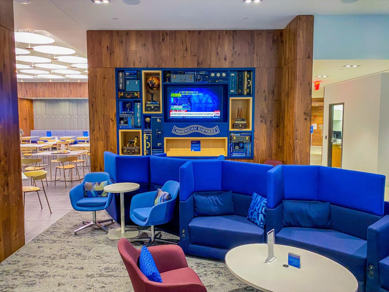 Inside the American Express Centurion Lounge at LaGuardia Airport — Amex Centurion Lounge LaGuardia Airport