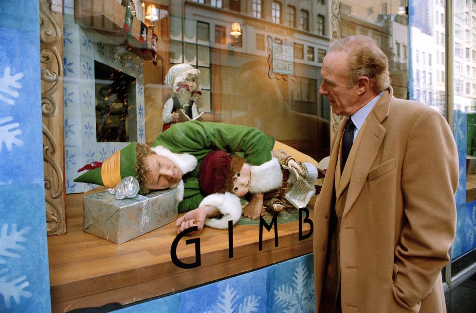 Will Ferrell (left) as "Buddy" and James Caan (right) as "Walter" in a scene from the 2003 motion picture "Elf."