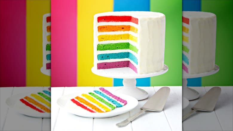 rainbow layer cake