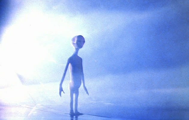 <b>Close Encounters Of The Third Kind (1977) </b><br><br> Spielberg's stunning 'Close Encounters' bought us face-to-face with a benevolent alien race. It remains one of the few visions of extraterrestrial life that shows what might actually happen if contact was made, from a military cover up to overcoming the language barrier. The aliens themselves must have been inspired by those famous Roswell photos.