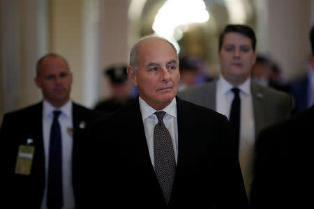 White House Chief of Staff John Kelly departs the U.S. Capitol after meeting with House Republicans ahead of their vote on the "Tax Cuts and Jobs Act" in Washington, U.S., November 16, 2017. REUTERS/Aaron P. Bernstein