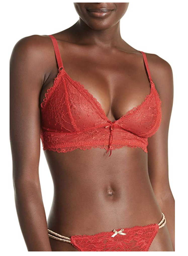 6) French Lace Wirefree Bra