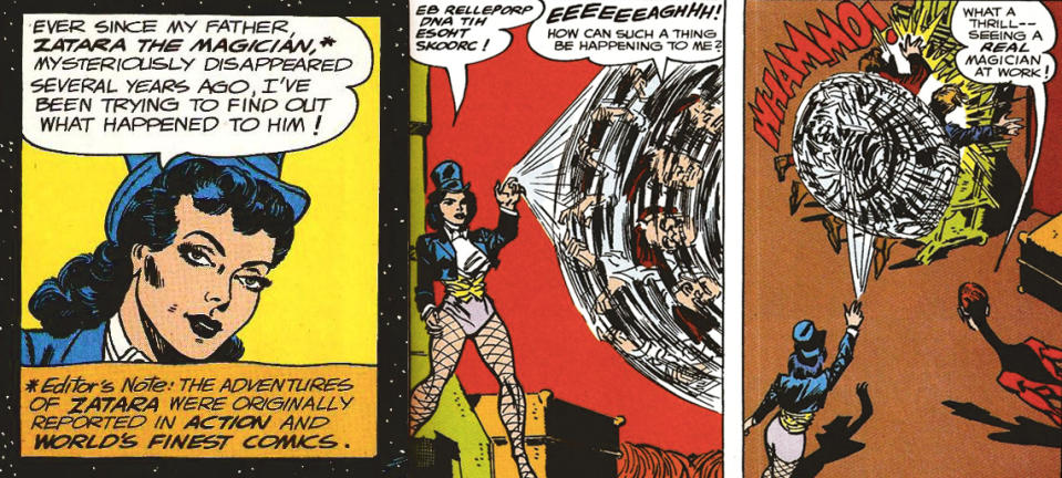 Zatanna's original 1960 appearances, in the pages of Hawkman and Detective Comics.