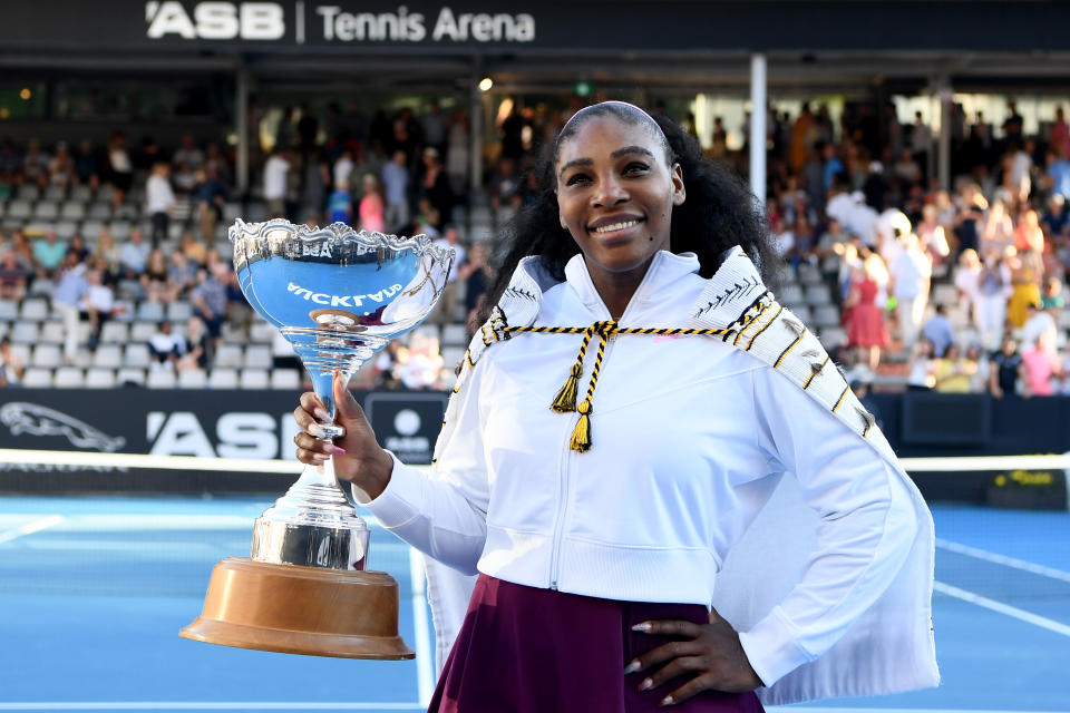 Serena Williams ended her title drought Sunday. (Photo by Hannah Peters/Getty Images)
