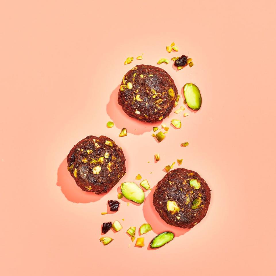 Cherry-Cocoa-Pistachio Energy Balls