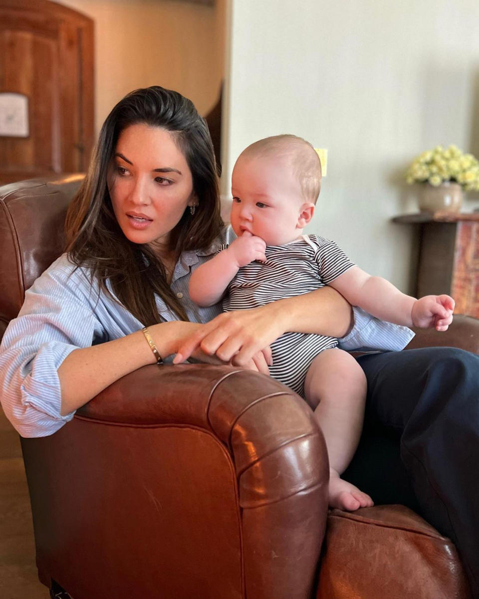 Munn gave birth to Malcolm in December 2021.  (oliviamunn via Instagram)