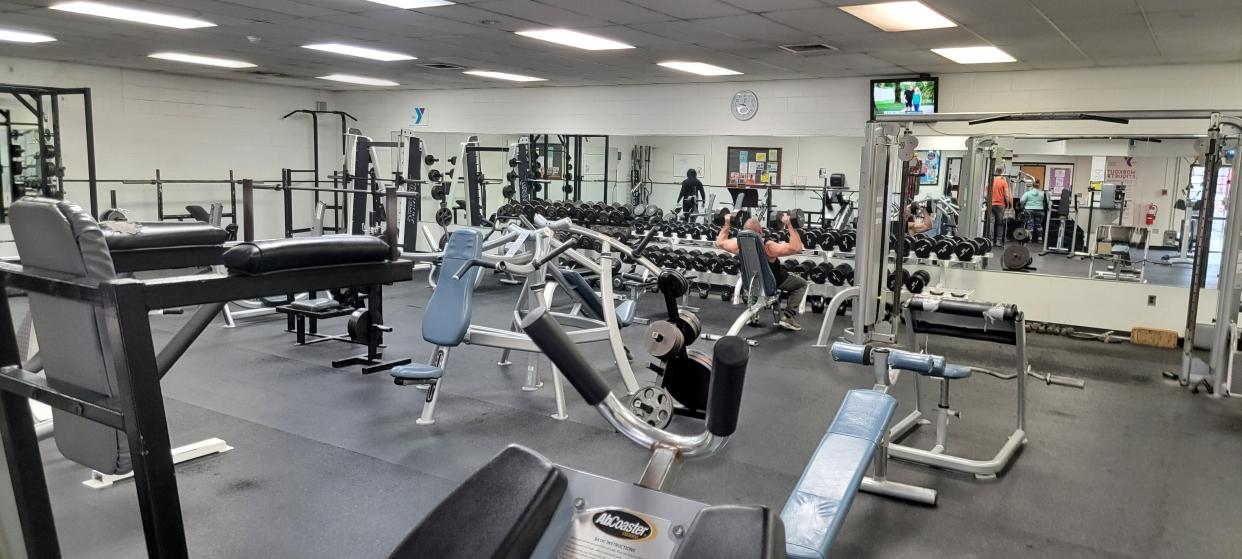 The new gym that will be built as part of the Pocono Family YMCA expansion is expected to be approximately 6,000 square feet.  The current gym, pictured here, is approximately 4,000 square feet.