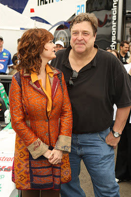 Susan Sarandon and John Goodman at the Long Beach Grand Prix and Toyota Pro/Celebrity Race for the Speed Racer cast photo shoot