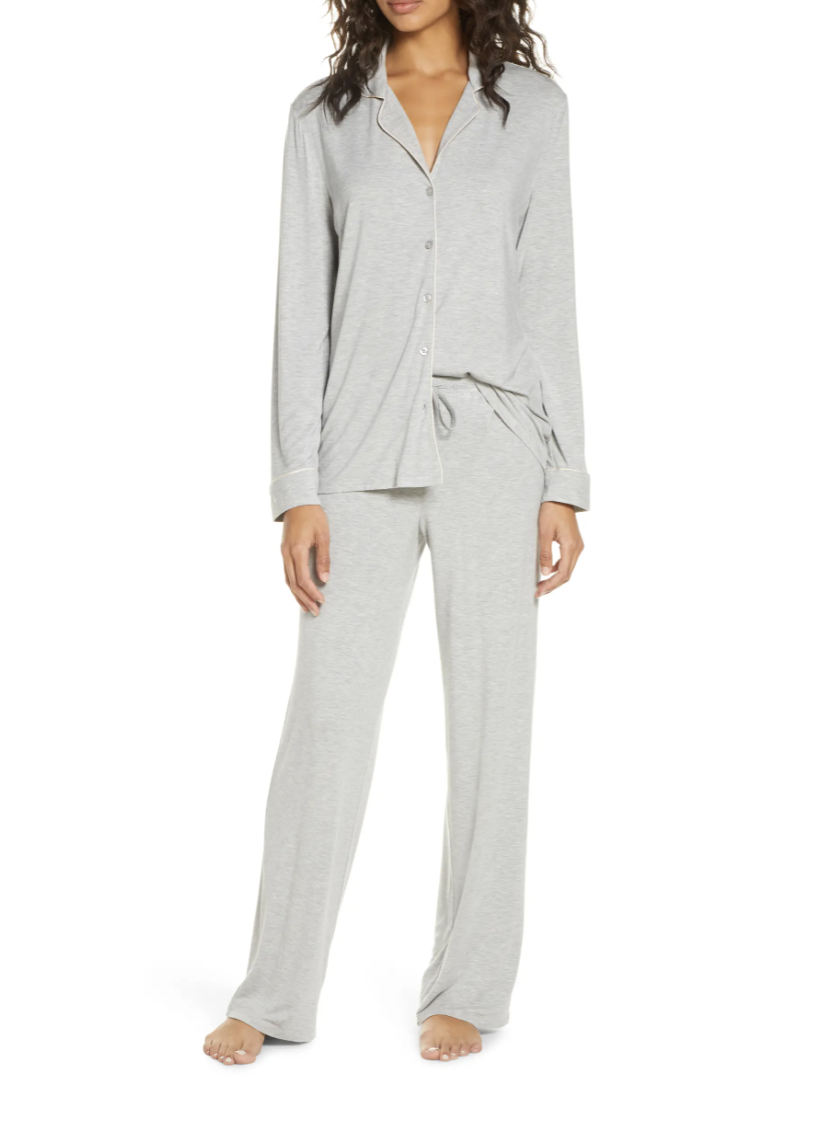 Nordstrom Lingerie Moonlight Pajamas in Grey Heather (Photo via Nordstrom)