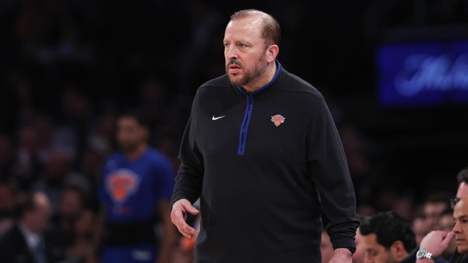 Nov 30, 2022; New York, New York, USA; New York Knicks head coach Tom Thibodeau looks on during the first quarter against the Milwaukee Bucks at Madison Square Garden