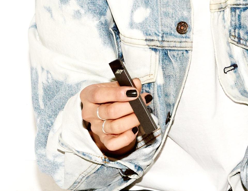 JUUL In Hand Female Denim Jacket copy