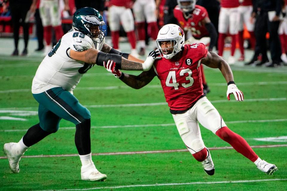 Haason Reddick (43) last season with the Arizona Cardinals