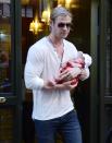 <p>Chris' firstborn daughter India Rose looks like a tiny doll in her dad's arms!</p>