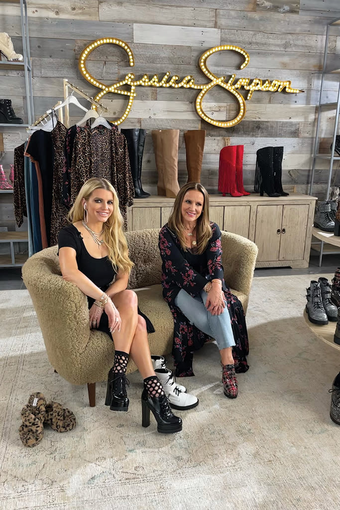 Jessica and Tina Simpson host HSN shows from their showroom. - Credit: Courtesy of Jessica Simpson