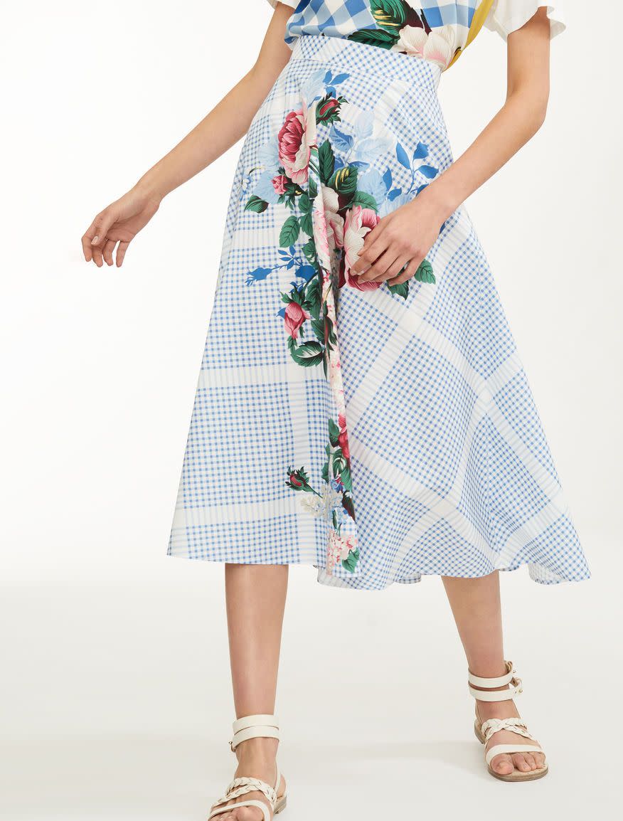 Cotton poplin skirt