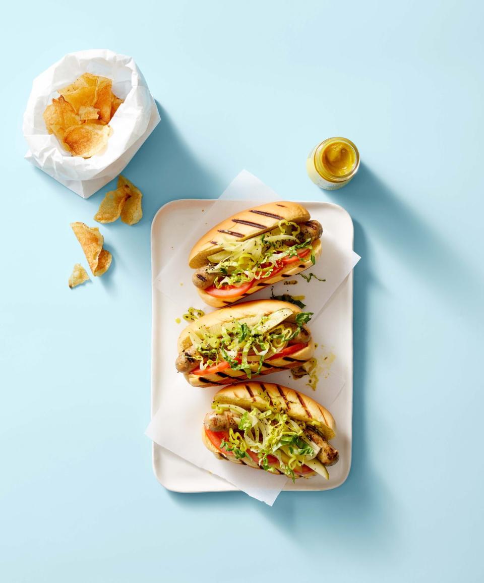 Chicago-Style Chicken Dogs