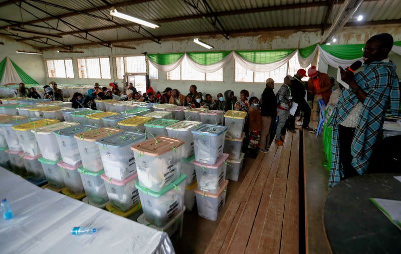 Kenya's electoral commission relays election results in Nairobi