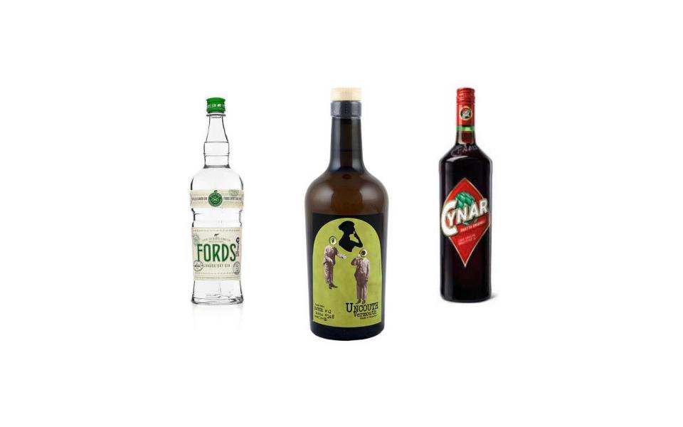 To Get: Berlioni Ingredients — Fords Gin, Cynar, Uncouth Vermouth Apple Mint