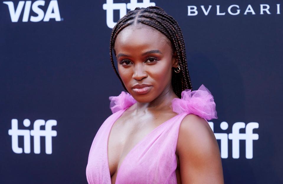 Masuli Baduza at the premiere of the film "The Woman King" at the 2022 Toronto International Film Festival.