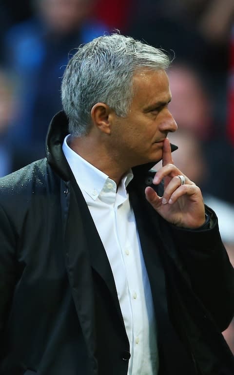 Jose Mourinho suggested Everton should be challenging for the top four - Credit: GETTY IMAGES