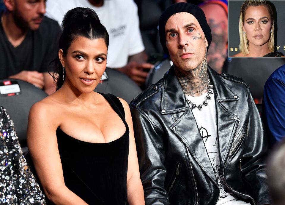 kourtney kardashian; travis barker; khloe kardashian