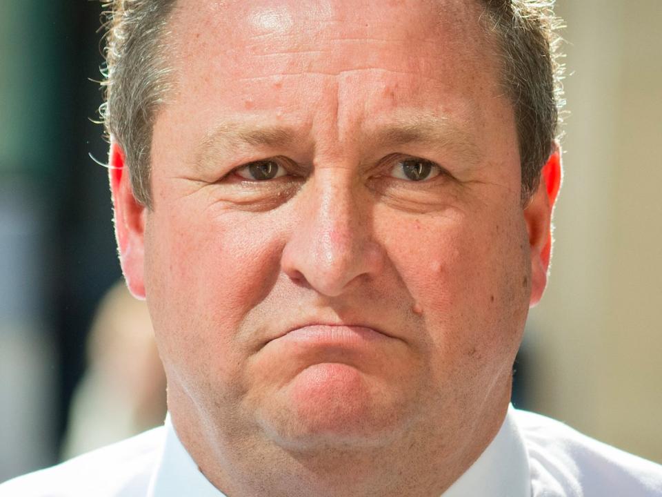 Newcastle United owner and Sports Direct boss Mike Ashley leaves the High Court in London where he told a judge that a finance expert who says he reneged on a �15 million deal struck during a night of heavy drinking in a pub is talking