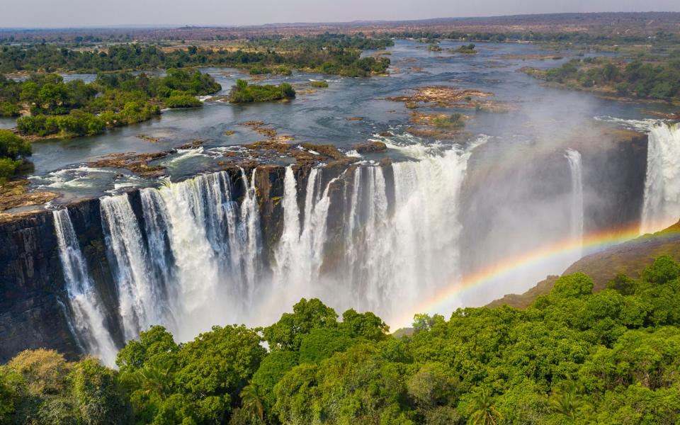 View of Victoria Falls in Zimbabwe