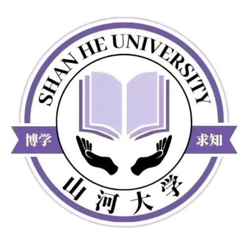 網友自行設計「山河大學」校徽。   圖：翻攝自看中國