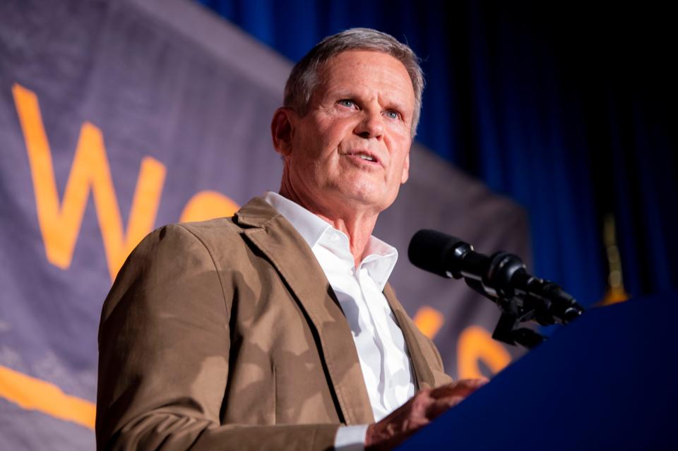 Tennessee Gov. Bill Lee, seen here earlier this month, after securing reelection.