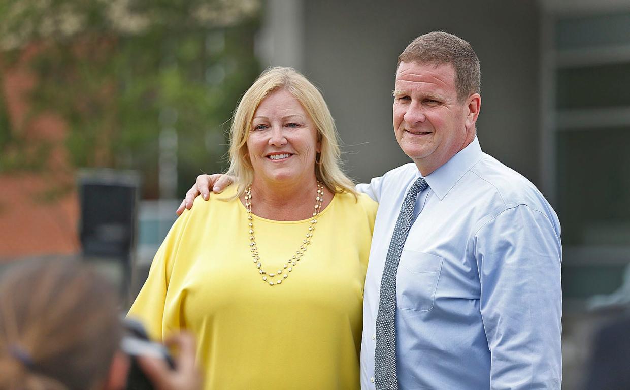 Karen and Rob Hale pose for a photo. The South Shore YMCA's Quincy location was renamed the Hale Family YMCA after a $5 million donation by philanthropist couple Rob and Karen Hale.