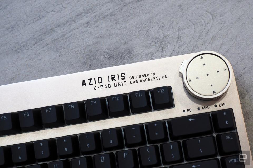 Images of the AZIO Iris prototype keyboard from Computex 2019