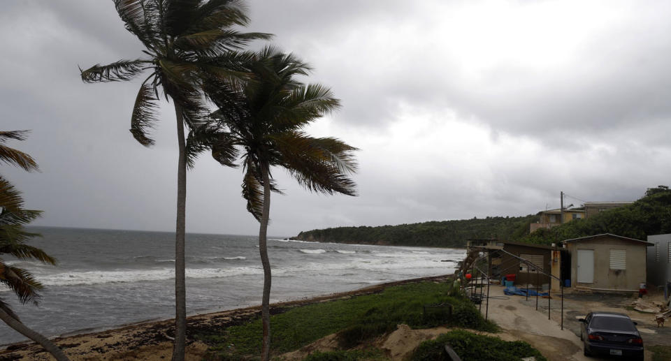 Wild weather shown smashing the Florida coast ahead of hurricane Dorian.