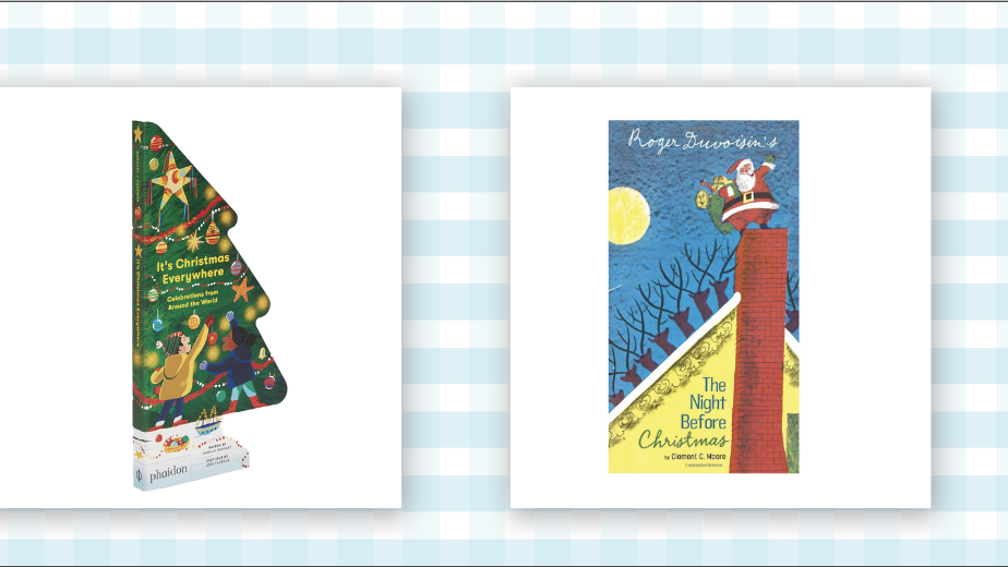 christmas picture books with gingham border