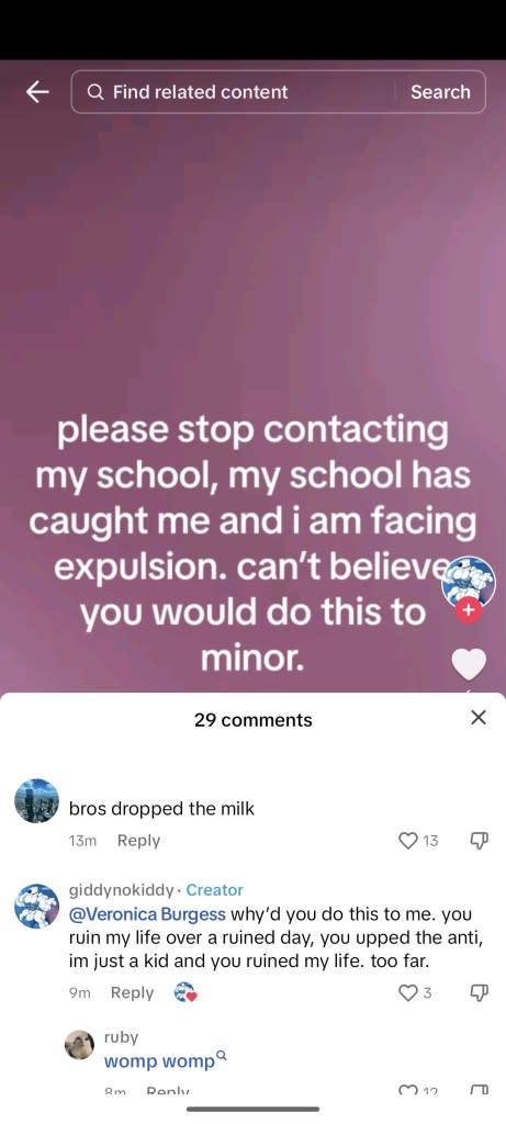 The boy was frustrated after people were sending video of him committing the evil act to his school. Instagram / giddynokiddy