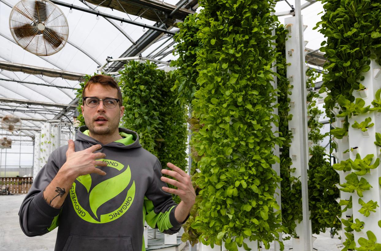 Matthew Reid, who runs Beyond Organic Growers, explains their aeroponic growing system for producing non-GMO greens, microgreens, herbs and more. He, his father David and a large group of farmers in Howell are fighting with the township over what kinds of events they can hold on their farms.